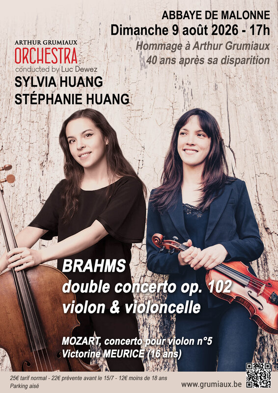 Concerts Double concerto Brahms, soeurs Huang l Arthur Grumiaux Orchestra