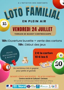 Loisirs Loto plein avec centre social Cocteau