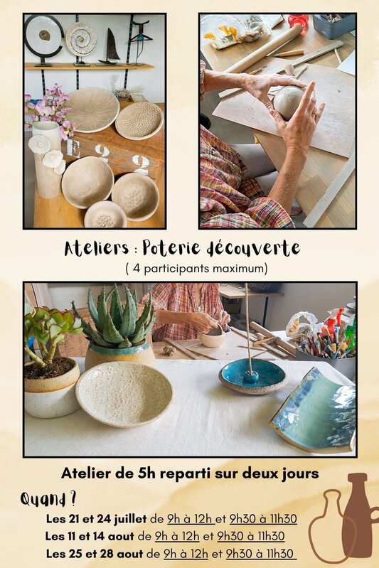 Stages,cours Cours poterie pour débutants