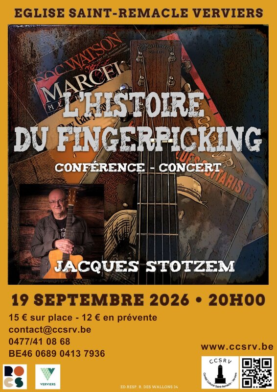 Concerts L histoire fingerpicking : conférence-concert Jacques Stotzem