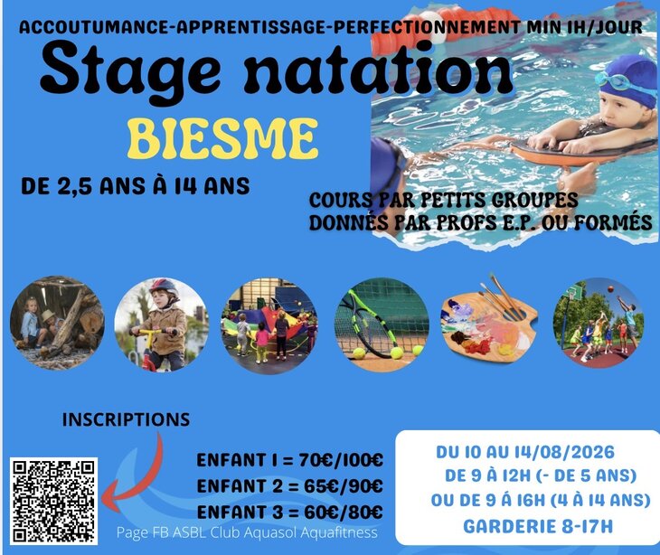 Stages,cours Stage natation (cours tous jours) sports