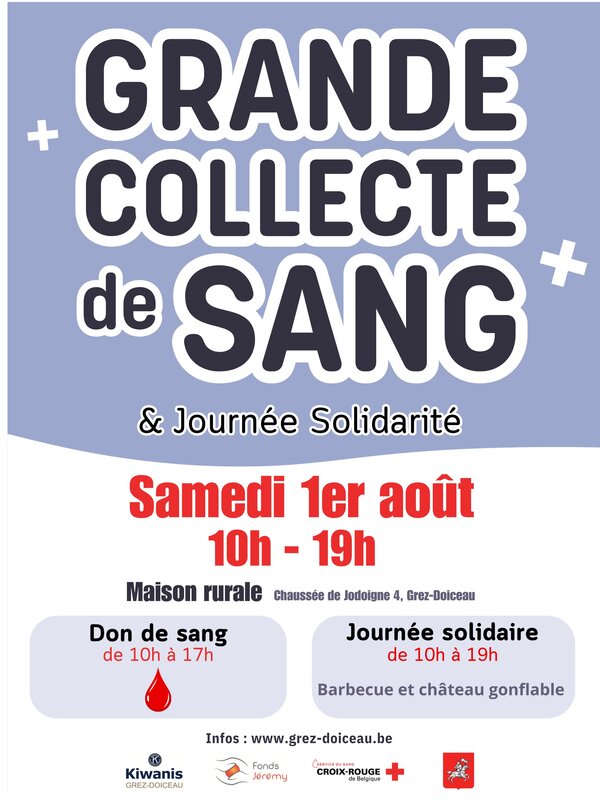 Loisirs Grande Collecte Sang, édition