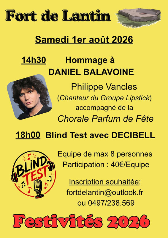 Loisirs Festivités annuelles Fort Lantin : Hommage Daniel Balavoine