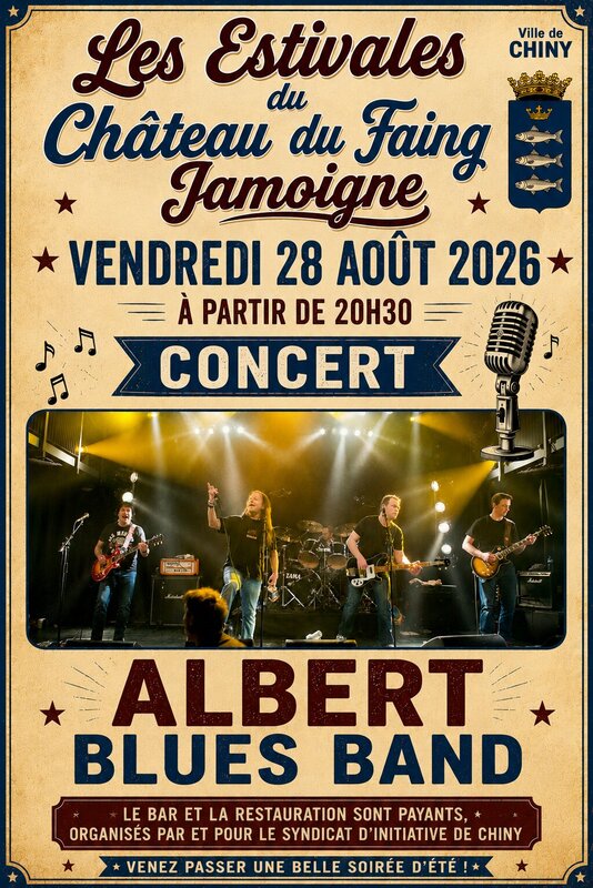 Concerts Les Estivales château Faing :concert   Albert Blues Band 