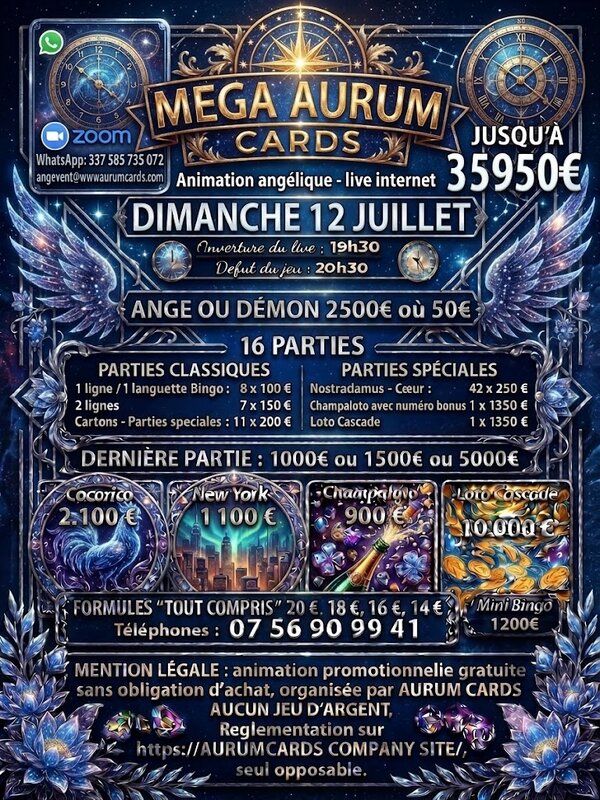 Loisirs Méga Aurum Cards