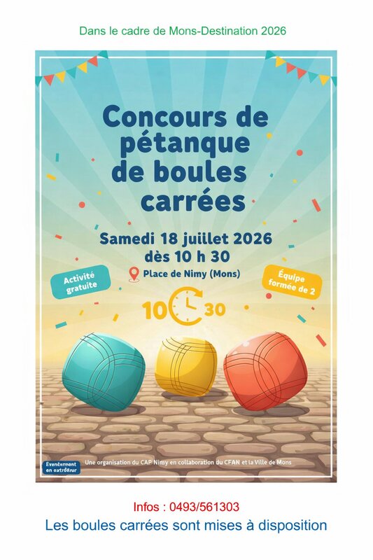Loisirs Concours pétanque boules carrées