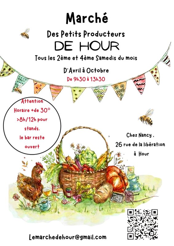 Loisirs Marché  local petits producteurs Hour