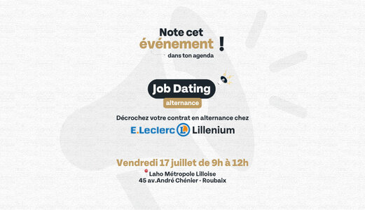 Loisirs Job Dating Alternance Commerce