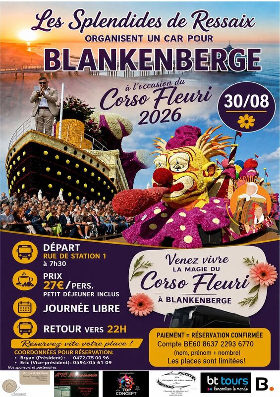 Excursions, séjours Corso Fleuri Blankenberg