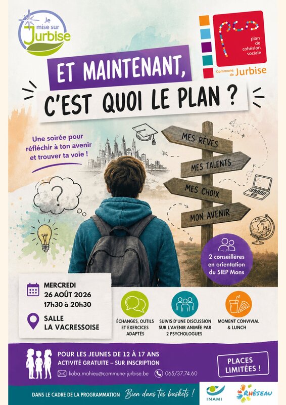 Stages,cours Soirée Et maintenant, c’est quoi plan ? pour adolescents