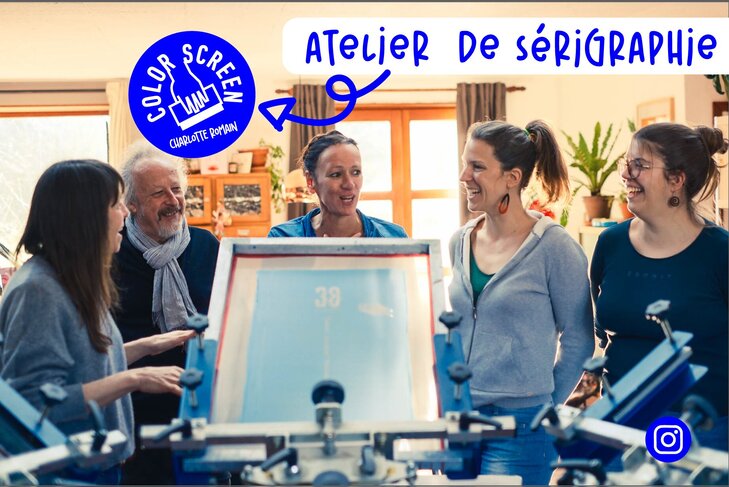 Stages,cours Atelier sérigraphie groupe chez Color & Screen