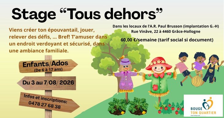 Stages,cours Stage  tous dehors 