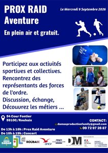 Loisirs Prox Raid Aventure x Mercredi 9 septembre 2026 x Terrain Fontier x Potennerie x Roubaix