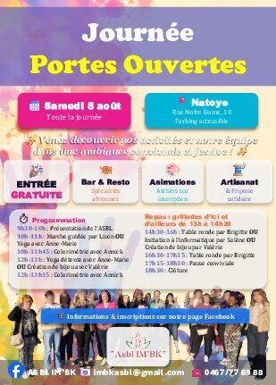 Loisirs Journée Portes Ouvertes l ASBL Im bk