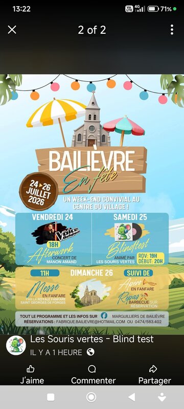 Loisirs Bailièvre fête Les Marguilliers Bailièvre