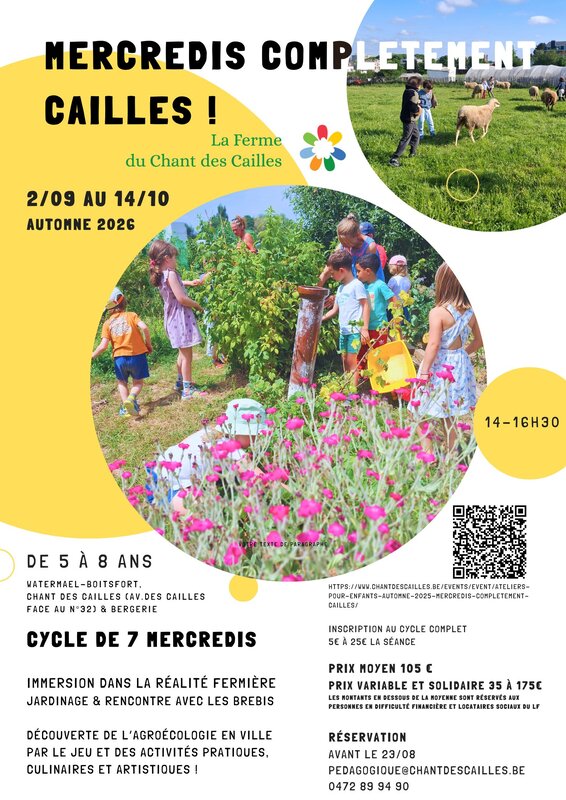 Stages,cours Mercredis après-midis la Ferme
