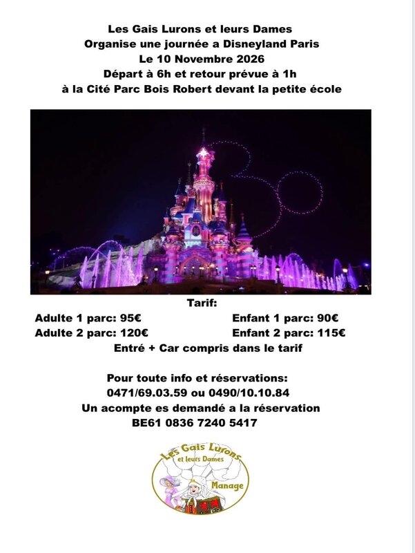 Excursions, séjours Séjour a Disney Land