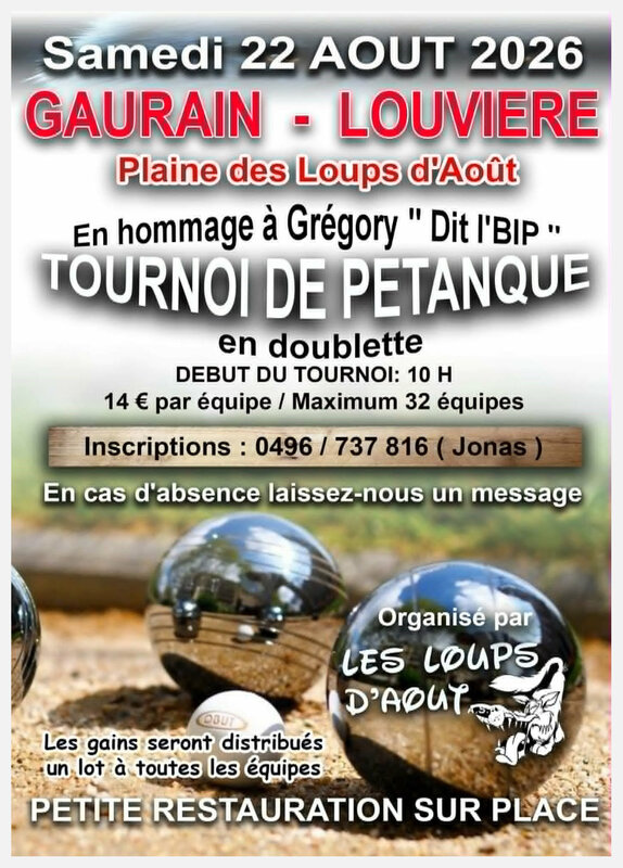 Loisirs Tournoi Pétanque mémoire Grégory  BIP 