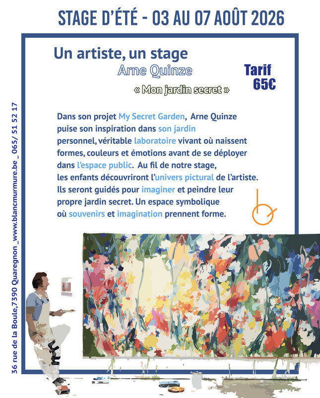 Stages,cours Un artiste, stage / Quinze