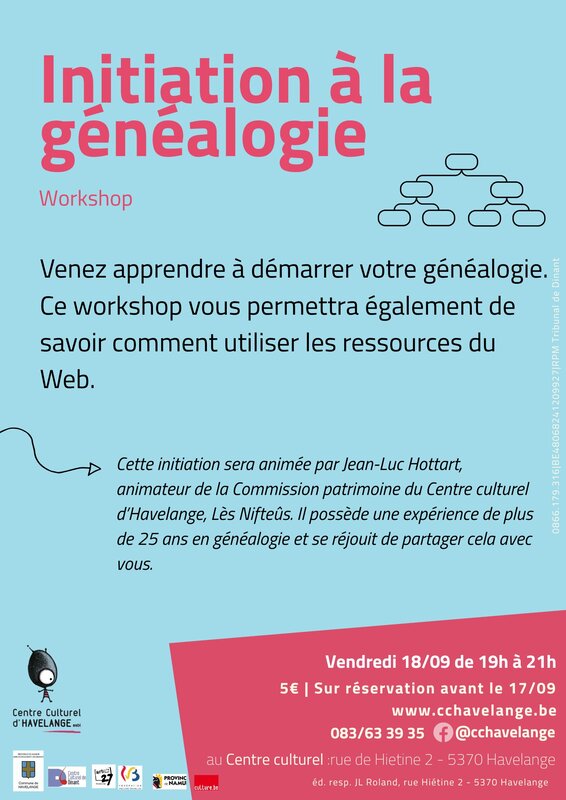 Stages,cours Initiation la généalogie