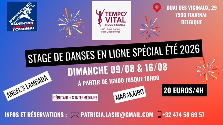 Stages,cours Tournai Belgique  Summer Line