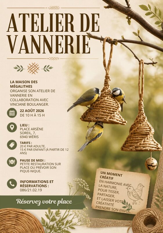 Stages,cours Atelier Vannerie