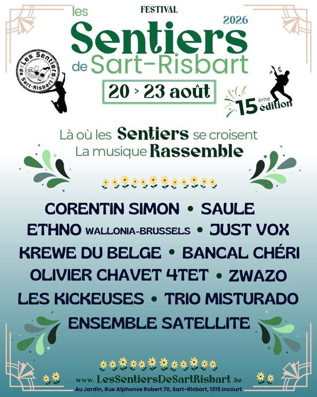 Concerts Festival Sentiers Sart-Risbart
