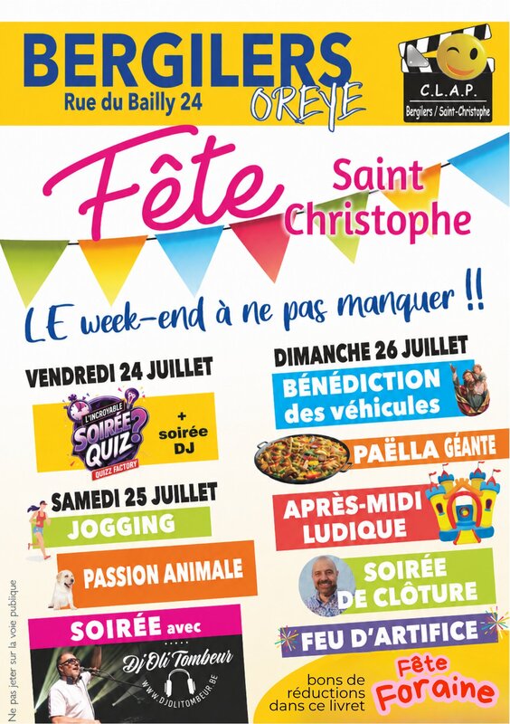 Loisirs Fête Saint-Christophe - 77ème édition