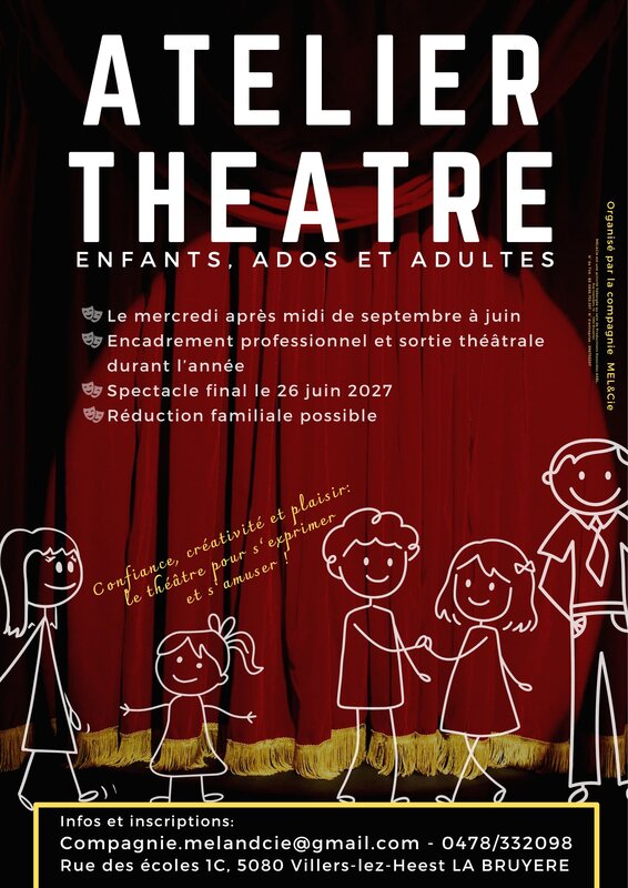 Stages,cours Atelier théâtre pour enfants, ados adultes