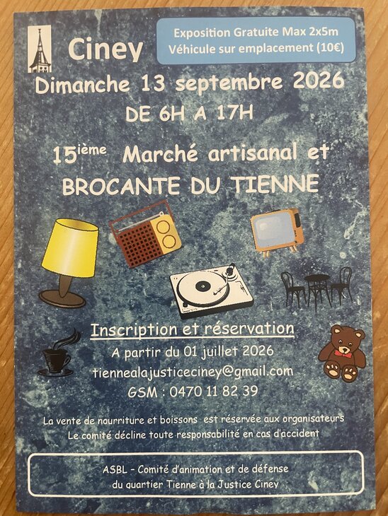  Brocante marché artisanal Ciney