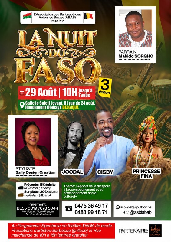 Spectacles La nuit Faso (Soirée Culturelle)