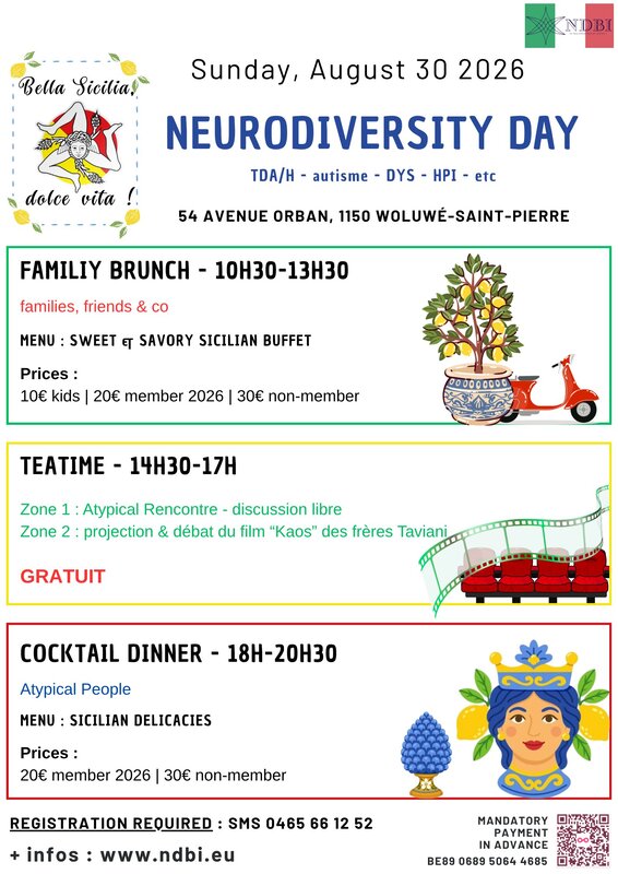 Loisirs Family Brunch - NeuroDivergent Brain Intelligences (autisme - Tdah - - Hpi)