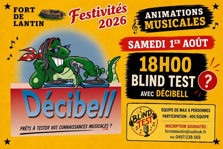 Soirées Festivités annuelles Fort Lantin : Blind Test