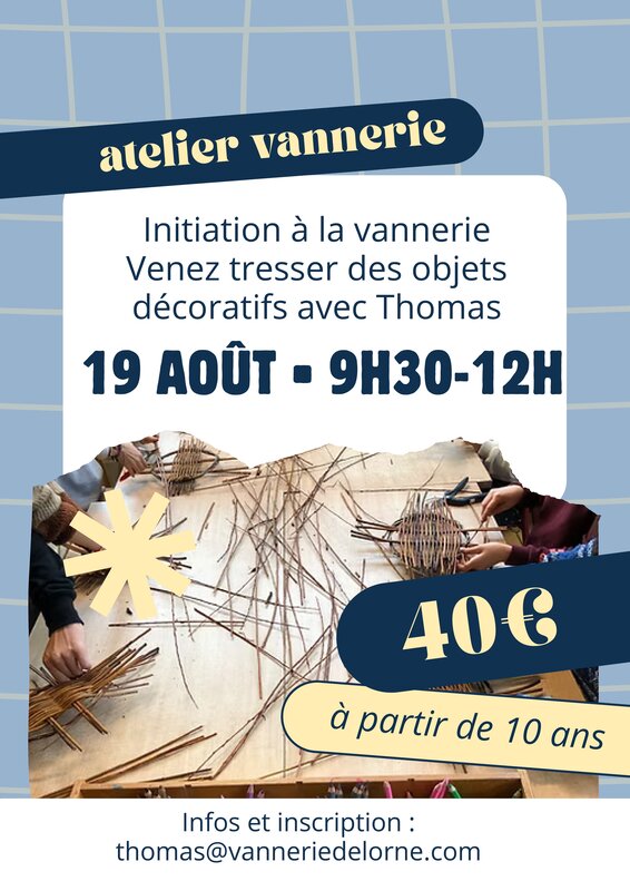Stages,cours Atelier vannerie