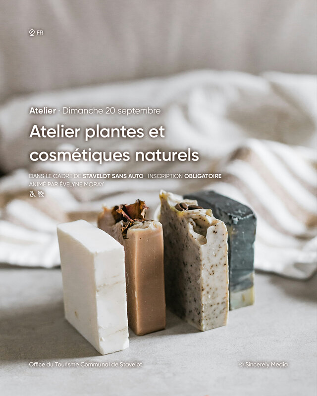 Stages,cours Atelier Cosmétique (dans cadre Stavelot Sans Auto)