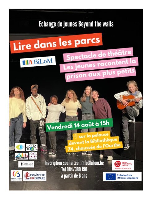 Spectacles Lire dans parcs - jeunes racontent prison plus petits