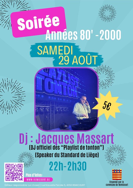 Soirées Remicourt Fête - Soirée années - 2000