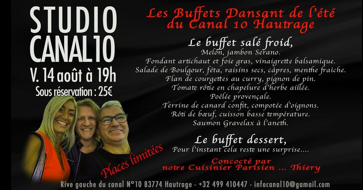 Concerts Les Buffets dansants l été canal Hautrage