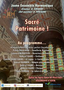 Expositions Concert Jeune Ensemble Harmonique : Sacré Patrimoine!
