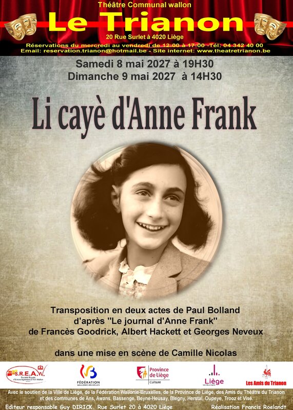 Spectacles Li cayè d Anne Frank