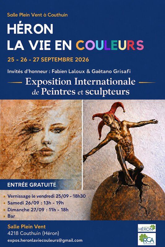 Expositions Exposition d artistes  Héron, vie couleurs 