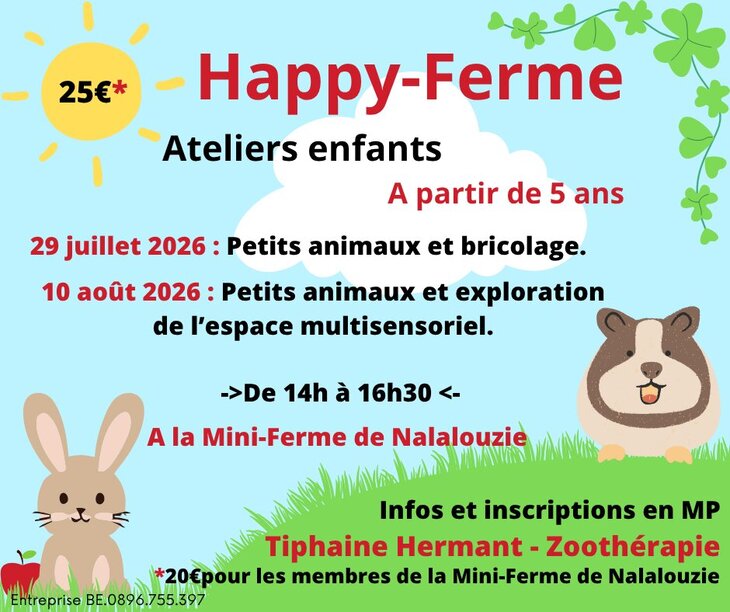 Stages,cours Atelier pour enfants - Happy-Ferme