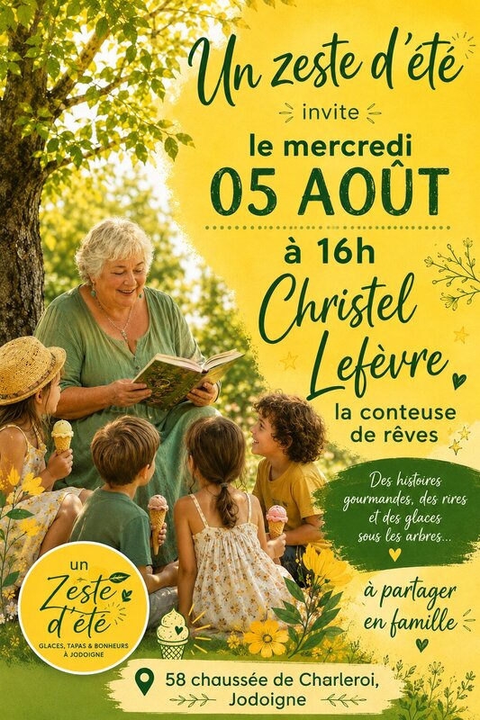 Spectacles Christel Lefèvre, Conteuse Rêves s invite chez Zeste d Été ! ✨