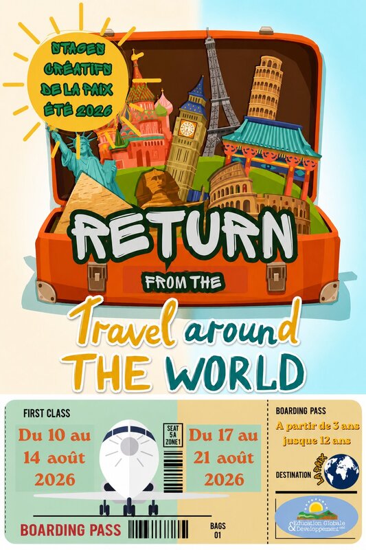 Stages,cours Stage créatif la paix : Travel around world Aller - Retour