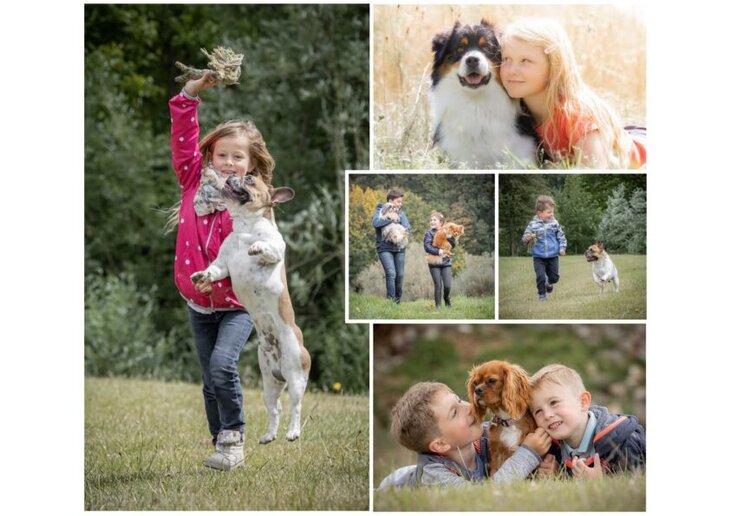 Loisirs Séances photos chien-enfant Bois Beumont
