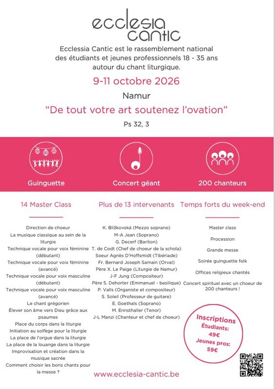 Stages,cours Ecclesia Cantic Belgique