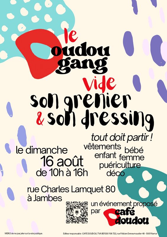 Loisirs Le Doudou Gang vide grenier son dressing