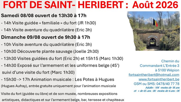 Loisirs Visite quadrilatère Fort Saint-Héribert