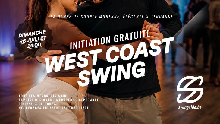 Stages,cours Cours gratuit (initiation) danse couple : découvrez West Coast Swing.
