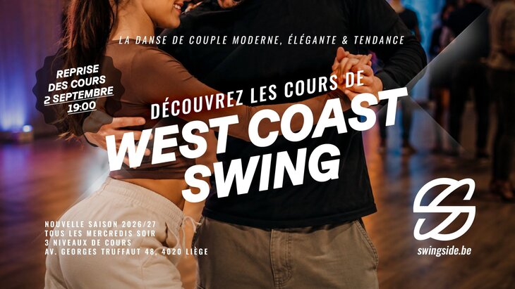 Stages,cours Découvrez West Coast Swing, danse couple tendance élégante.